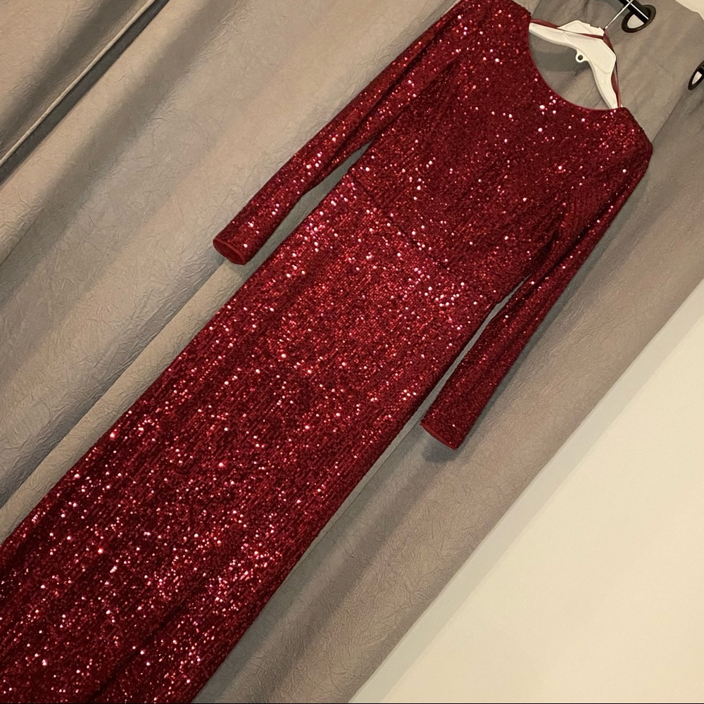 Eliza J Sequin Gown